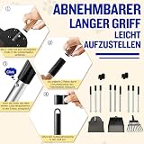 Snagle Paw Hundekotschaufel, 3 Stück Dog Poop Scooper Hundekotschaufel und Harke Metall Rechen Kehrschaufel für große mittlere kleine Hunde mit Lange verstellbare Griff Rake Waste Removal