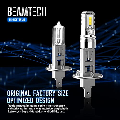 Beamtech H1 Led Fog Light Bulb,Csp Chips 6500K 800 Lumens Xenon White Extremely Super Bright #TOP1