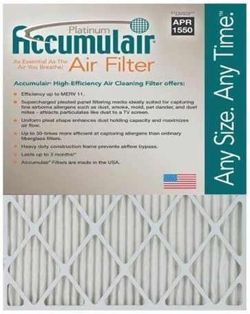 AccumulairPlatinum 24x36x1 (23.5x35.5) MERV 11 Air Filter/Furnace Filters (6 pack)