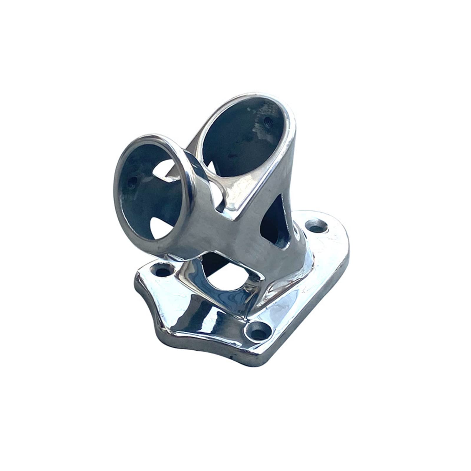Marine Flagpole Seat Thickened Railing Base Electrolytic Polishing Casting Yacht Speedboat RV Stainless Steel Hardware Accessories(32mm Polishing)