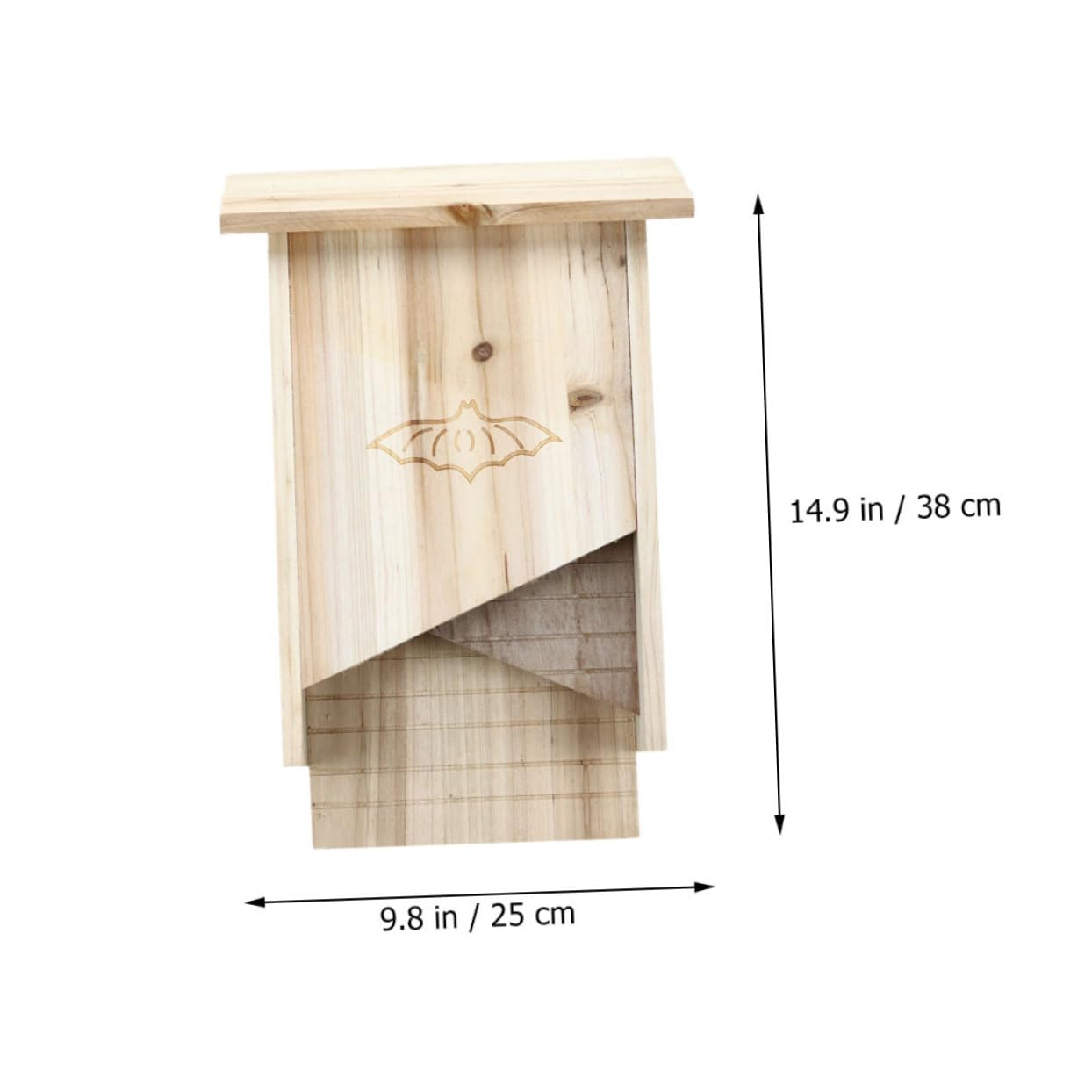 VANZACK Fledermauskasten Aus Holz Für Garten Fledermaushaus Handgefertigt Fledermausunterkunft Für Draußen Gartendekoration Einfach Zu Montieren