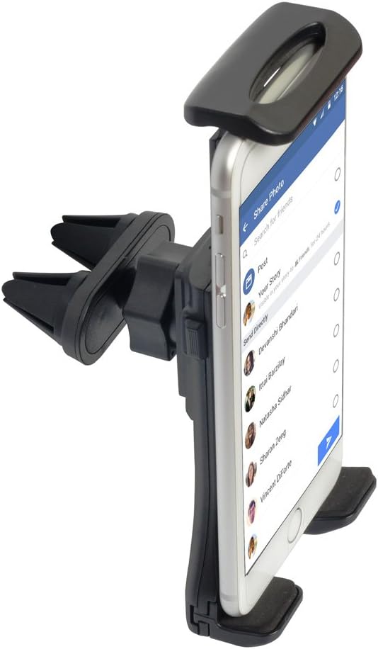 Dual Heads Air Vent Car Phone & Tablet Mount 2-in-1 Clip Holder for iphone X 8 7 6 6s Plus SE Samsung Galaxy S9 S8 Plus Edge S7 S6 Note 8 5 Nexus ASUS LG Xiaomi ipad Mini 2 3 4