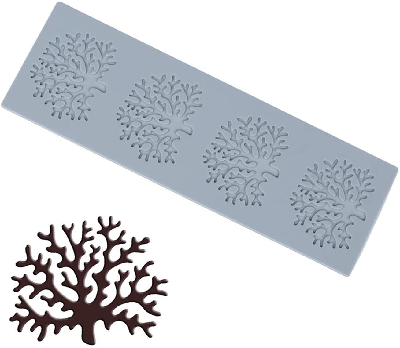enduo 4-hole large coral lace fondant mold, cake decoration accessories, fondant lace mat โ image 1