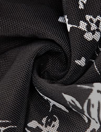 SeSe Code Womens Dressy 3/4 Sleeve Tunic Tops Asymmetric Hem Blouses Lightweight Mesh Shirt4