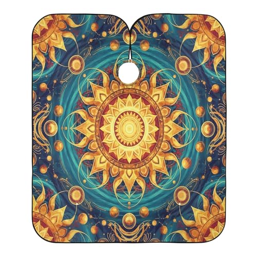 Capa profesional impermeable para corte de cabello Sun Mandala miniatura 2