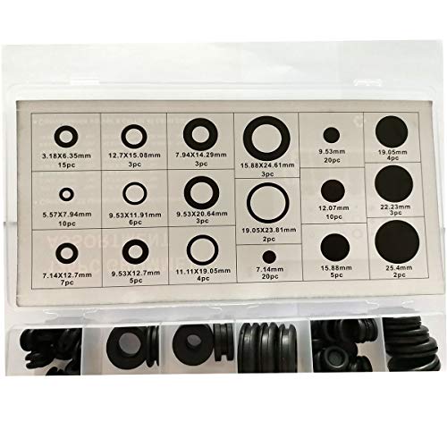 125Pc Rubber Grommet Set 18 Sizes, Ring Gasket Rubber, Great Selection For A Variety Of Uses (Planned And Unplanned) - Firewall Hole Plug Assortment Set Electrical Wire Etc By Valchoose #TOP4