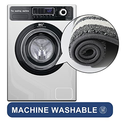 COSY HOMEER Kitchen Rugs Non-Slip 24x35/24x60 Inch Thick Polypropylene Standing Mat for Home Machine Washable, Black Frame - Image 6