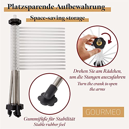 Pagilo Pastadroger voor maximaal 2 kg pasta, 14 uittrekbare sporten, geïntegreerde transporteerstaaf, opvouwbaar - Image 5