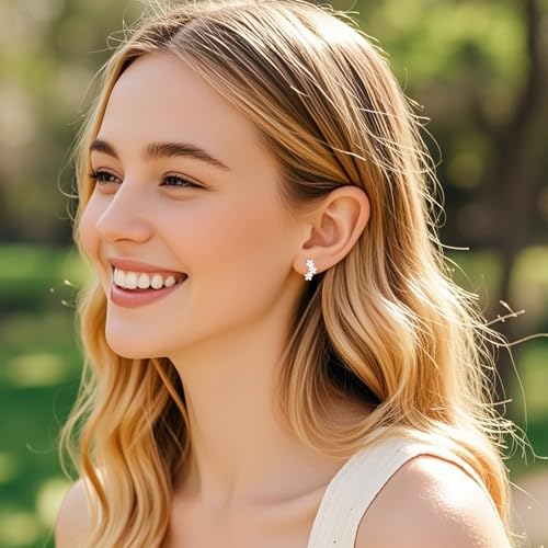 SLUYNZ Solid 925 Sterling Silver Flower Earrings Stud for Women Teens Small Floral Stud Earrings3