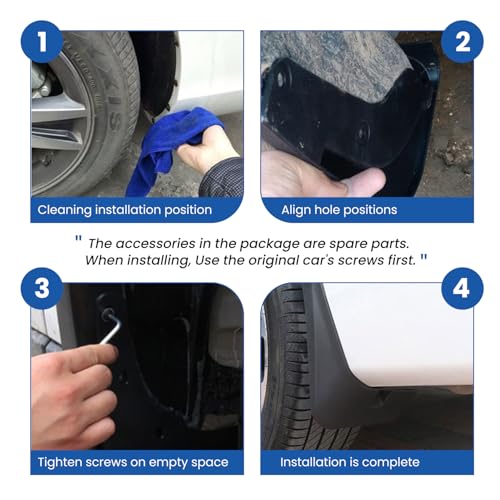 Image of 4PCS Mud Guards Splash Flaps Mudflaps Compatible with Toyota Tacoma 2024 2025 SR /SR5 Pickup Truck Auto Exterior Accessories Front Rear Tire Kit Vehicle Wheel Liner Fenders (for Tacoma 24-25 SR /SR5)
