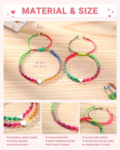 Back to School Stuff Mommy and Me Mother Daughter Matching Heart Bracelets First Day of School Gifts4