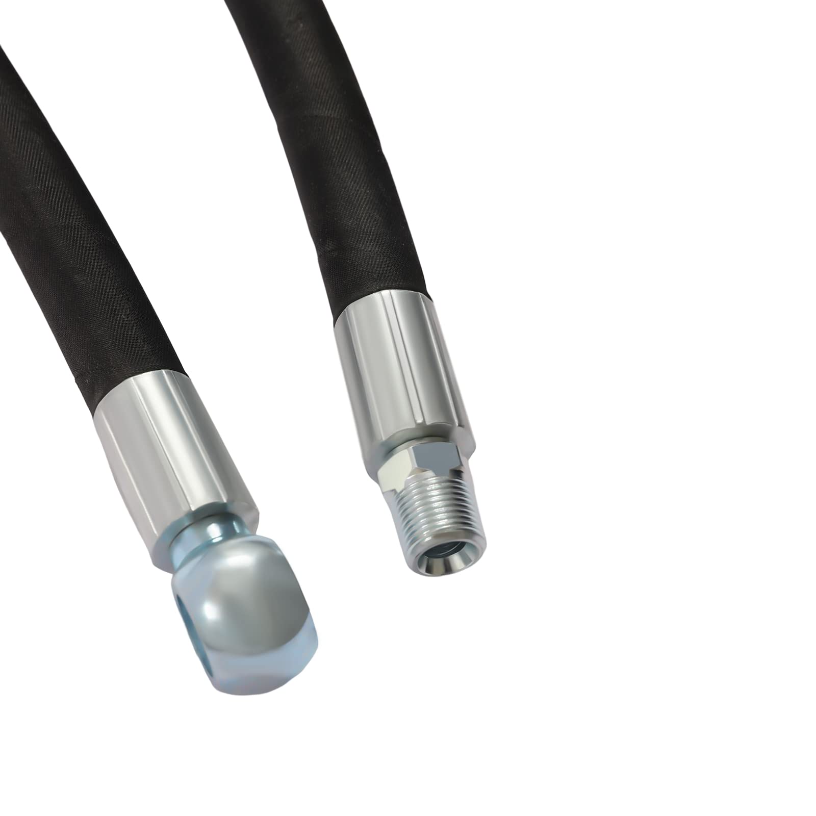 Cilindro idraulico Top Link Cat. 2-2 Valvola di ritegno bidirezionale in acciaio con 2 tubi flessibili e blocco di bloccaggio, lunghezza 19 11/16, per impianti idraulici efficienti e attrezzature