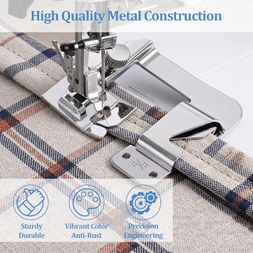 Set de 4 pies para dobladillo enrollado para máquina de coser miniatura 5