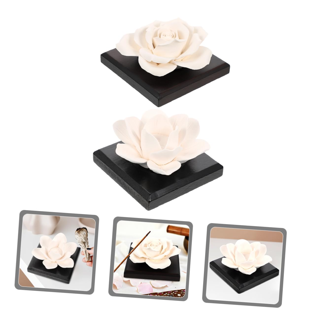 Gadpiparty Diffusore Profumatore in Ceramica 2 Pezzi per Auto e Casa | Adatto a Essenze e Profumo, Diffusione Stabile, Uso Semplice, Formato Mini per Scrivania e Ambienti Interni