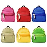  COOFIT 6 STÜCKE Puppenzubehör Puppenrucksack Schöne Einfache Reißverschluss Mini Puppentasche Puppen fit 18 Zoll Puppen