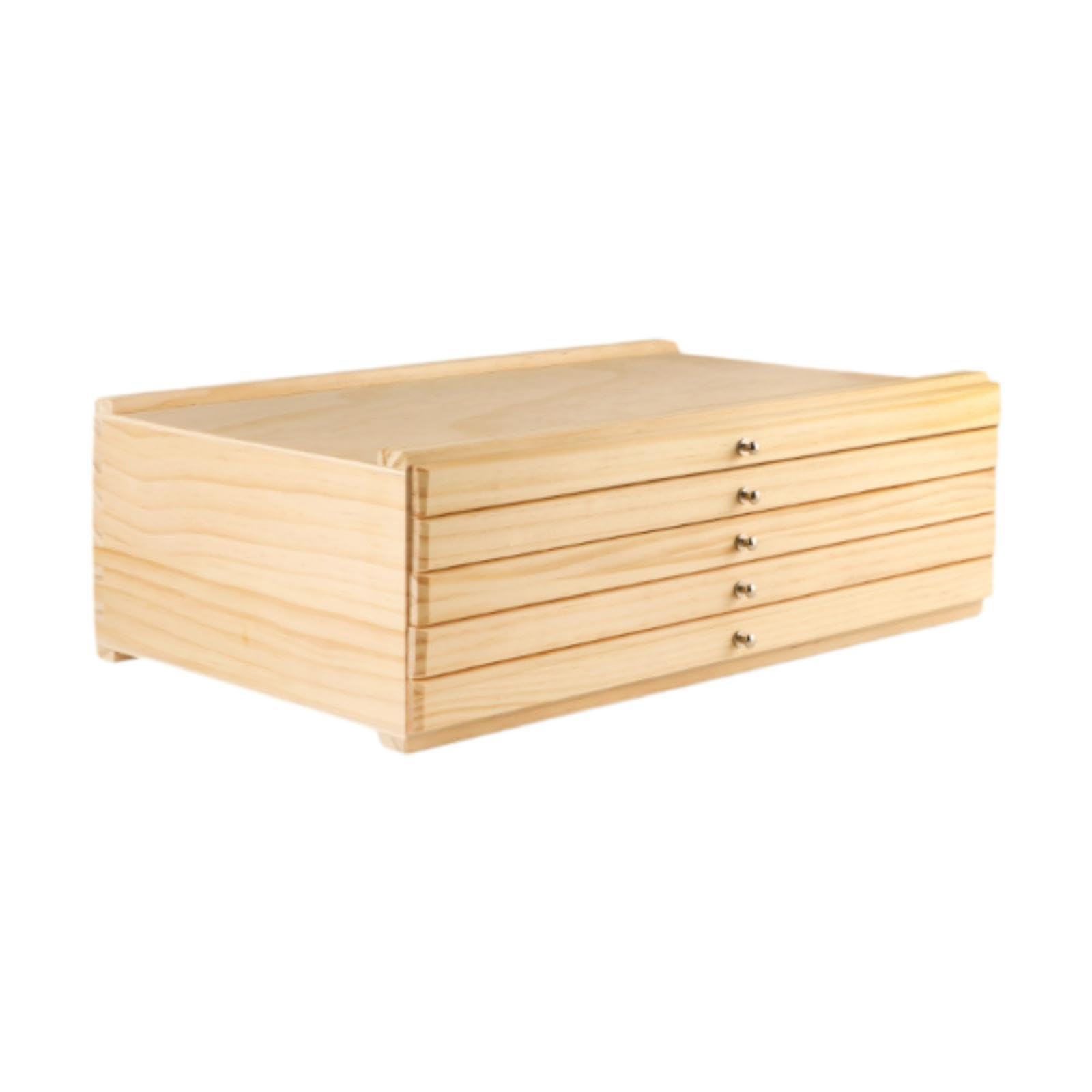 Künstlerbedarf Aufbewahrungsbox Organizer Holz Schubladen Pastellstifte Marker Pinsel Box Tragbar Vielfältige Kompartimente für Malstudium Atelier