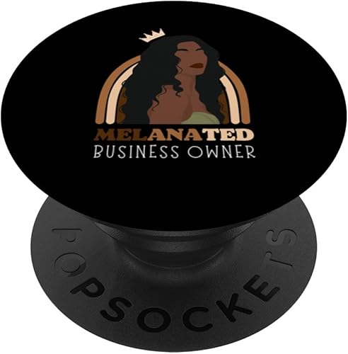 Melanated Business Owner Black Woman Pride African PopGrip intercambiable American PopSockets