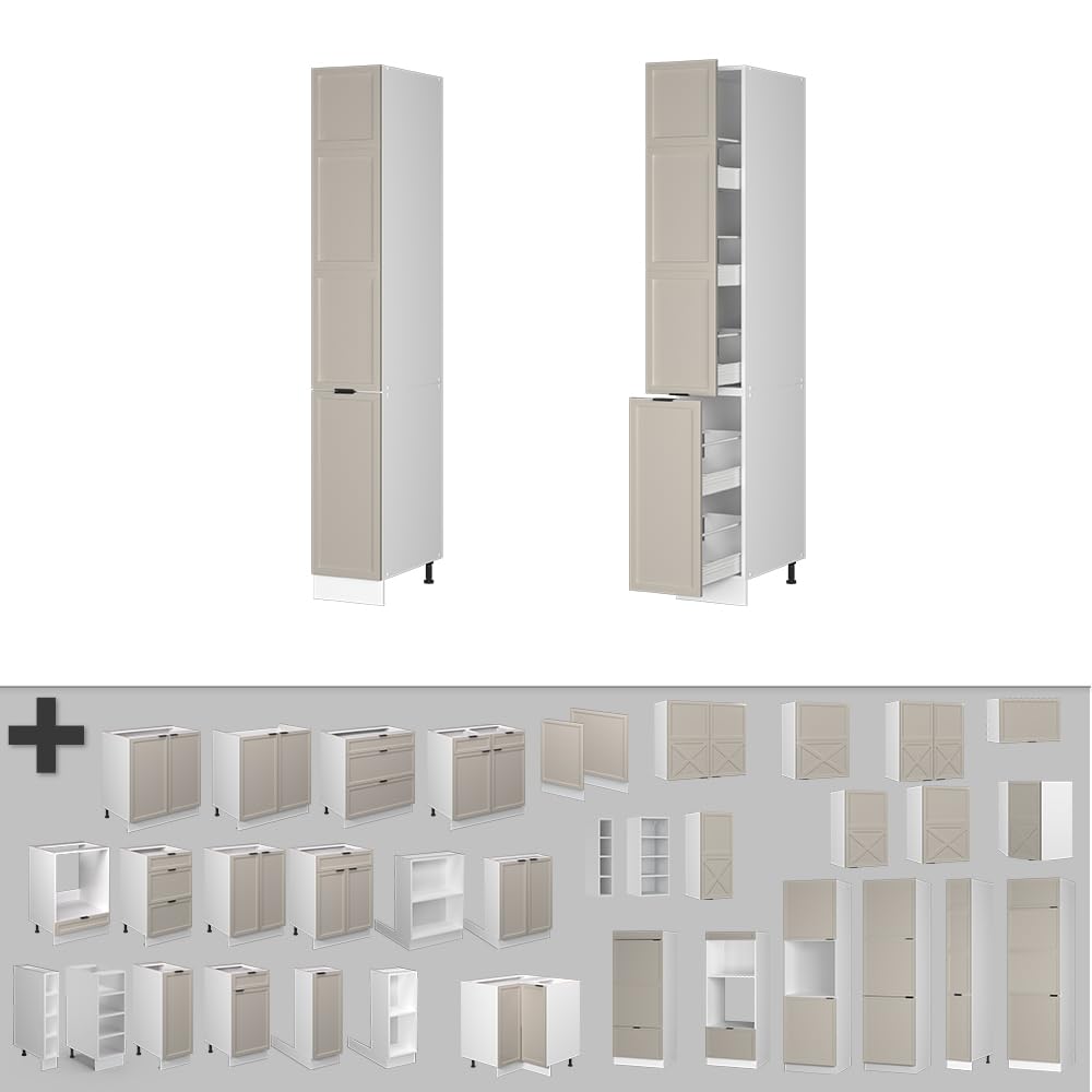 Vicco Apothekerschrank Fame-Line, GrauBeige, 30 cm, zur Kombination mit weiteren Modulen der Fame-Line Serie