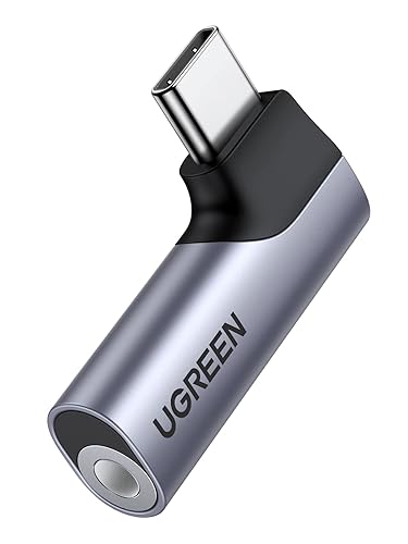 UGREEN Adaptateur USB C Jack 3.5mm Micro TRRS Coudé 90 Degrés Compatible avec iPhone 17 Pro Max Air 16 MacBook iPad Pro Air Galaxy S25 S24 Ultra Pixel 9 Adaptateur Écouteurs Casque Audio DAC (Gris) - 1 - Girs
