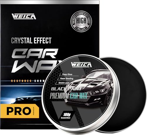 WEICA Car Wax for Dark Color Cars | Black, Charcoal, Midnight Blue | Liquid Depth & Sun Swirl Defender | 180g