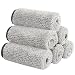 Sunland Face Cloth for Bath Makeup Remover Cloth Extra Soft Facial Cleansing Towel Bamboo Charcoal Washcloths for Face 11Inchx11Inch Grey Pack of 6