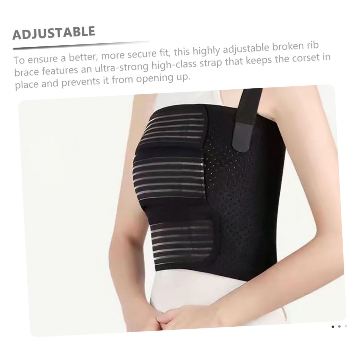 Rib Support Chest Protector Belt Breathable Rib Recovery Strap for Adults Adjustable Compression and Chest Injuries