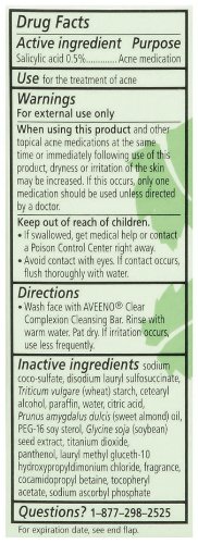 Aveeno Clear Complexion Cleansing Bar, 3.5 Ounce (Pack of 3)