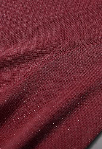 Women's Turtleneck Sweater Pullover Glitter Tops Soft Knitted Sweaters4