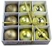 Festive Season Shatterproof 80mm Christmas Tree Decorations Ball Ornament, Plain Gold, Pack of 9