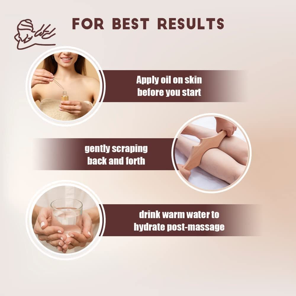 Artist International ™ Wood Therapy Massage Tools,Wooden Lymphatic Drainage Massager,Wood Gua Sha Scraping Tools,Body Sculpting Tools For Maderotherapia,Anti-Cellulite& Muscle Release (Ms-3) 1