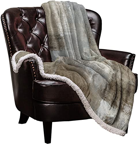 Fantasy Staring Contemporary Sherpa Fleece Throw Blanket - Grey Brown Art Painting Fluffy Super Soft Microfiber Blanket Fuzzy Blanket For Couch Bed Sofa 40 X 50 Inches #TOP1