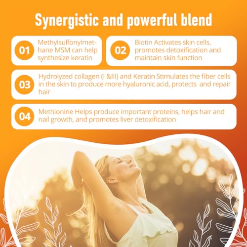 Image of Lyvv Hair&Skin&Nails Formula with Collagen, Keratin, Hyaluronic Acid,Methionine, Biotin, and More - 60 Capsules