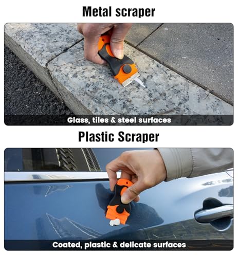 Image of Eraser Wheel Decal Remover Tool Kit, 4 inch Solid Rubber Eraser Wheel for Drill with Razor Blade Scrapers, Professional Adhesive Pinstripe Sticker Remover for Cars, Trucks, RVs