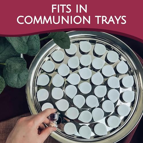 Image of TrueVine Chalice Communion Cups and Wafer Set - Prefilled Cups w /Fresh Unleavened Bread & Grape Juice - Carefully Packaged & Easy to Open Elements for your Church Services, Fits in Trays (1600 Count)