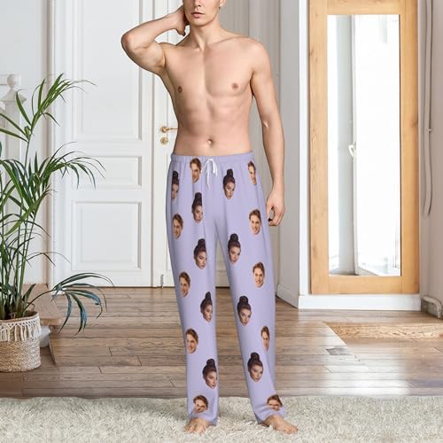 Personalized Pajamas Pants - Custom pajama pants with Photo Face for Men Women - Customised Sleepwear Bottoms for Husband Dad2