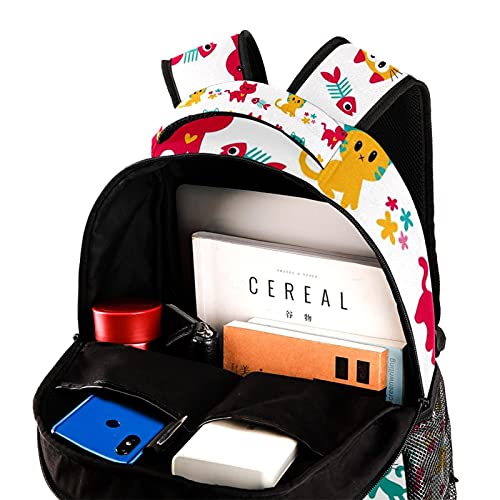 Sac à dos d'écolier décontracté multicolore avec compartiment ordinateur portable - 4