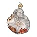Old World Christmas Hungry Squirrel Glass Blown Ornament for Christmas Tree, Handcrafted Holiday Decoration, Wildlife Animal Collection
