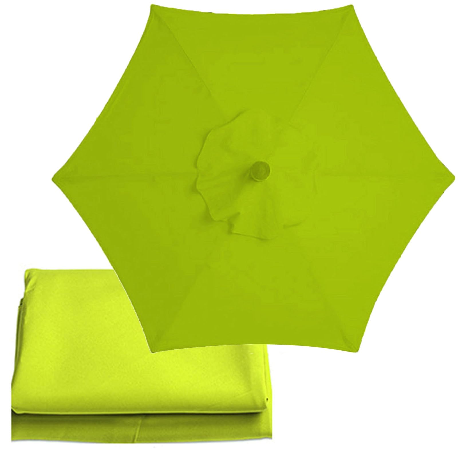 Patio Replacement Parasol Cover, Market Table Umbrella Top Replacement Cloth, Replacement Parasol Fabric Canopy For Balcony Parasols, Parasol Cloth Canopy ( Color : Green , Size : 3m/9.8ft (6Rib) )