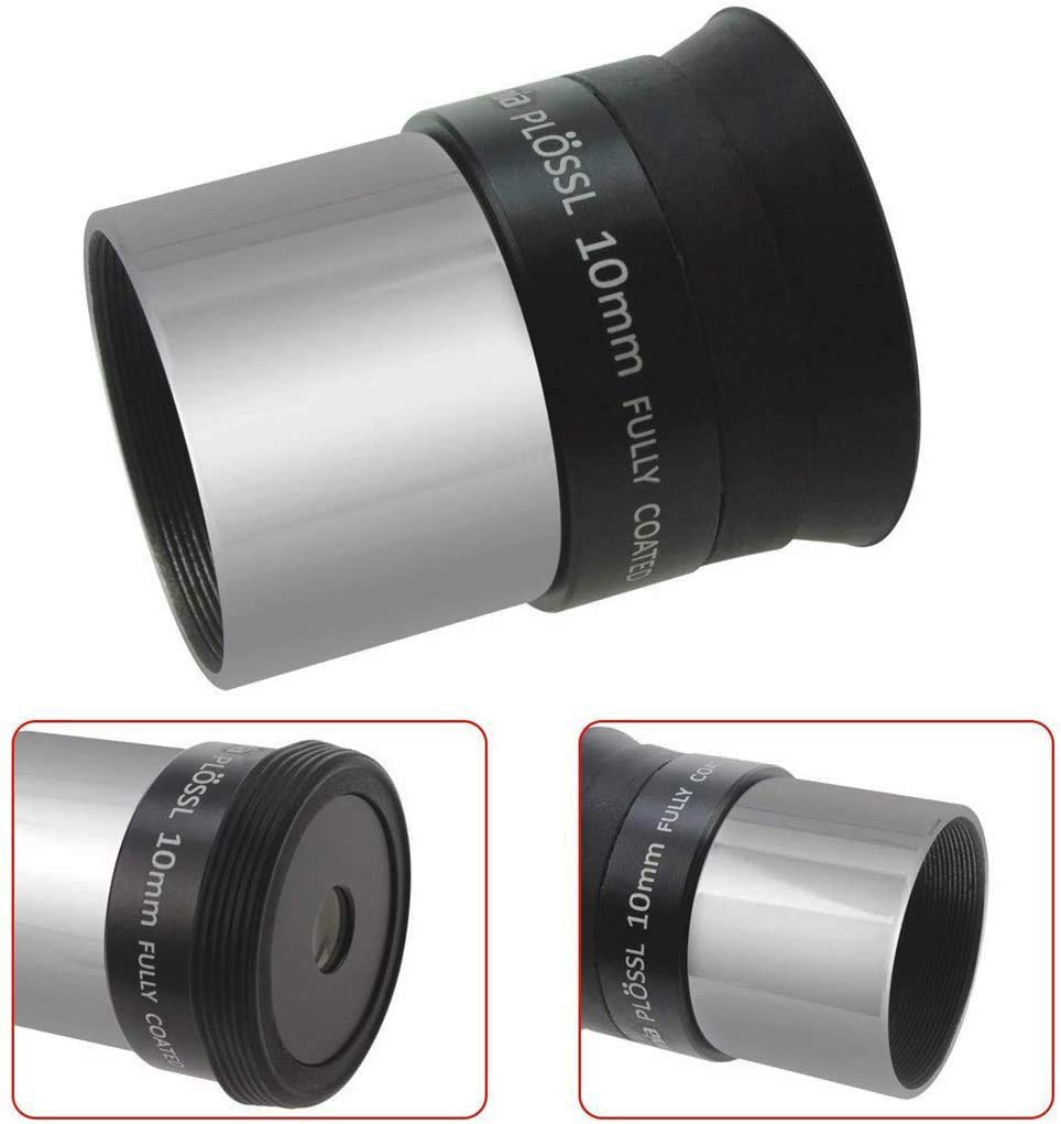 SOLOMARK Plössl-Teleskop-Okular 10 mm, 1,25 Zoll, Aluminium, Kunststoff, Schwarz