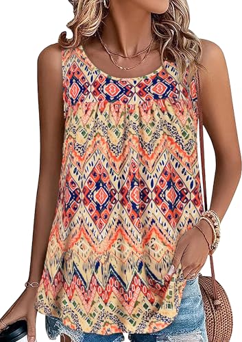 CHICGAL Womens Summer Tank Tops Sleeveless T Shirt Casual Loose F...
