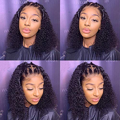 Lace Wigs Human Hair with Baby Hair Curly Lace Front Wigs Human Hair Pre Plucked Natural Hairline Lace Frontal Human Hair Wigs for Black Women (12 inch, 13x4 Curly wigs)