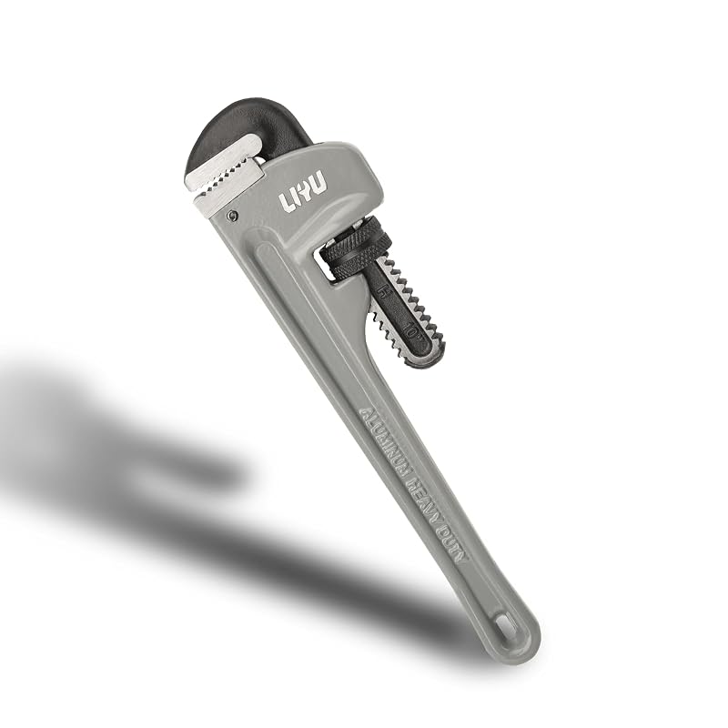 Chave para Tubos LIYU de 25,4 cm em Alumínio, Abertura de até 45 mm, Mordente em Aço-Liga, LH72015
