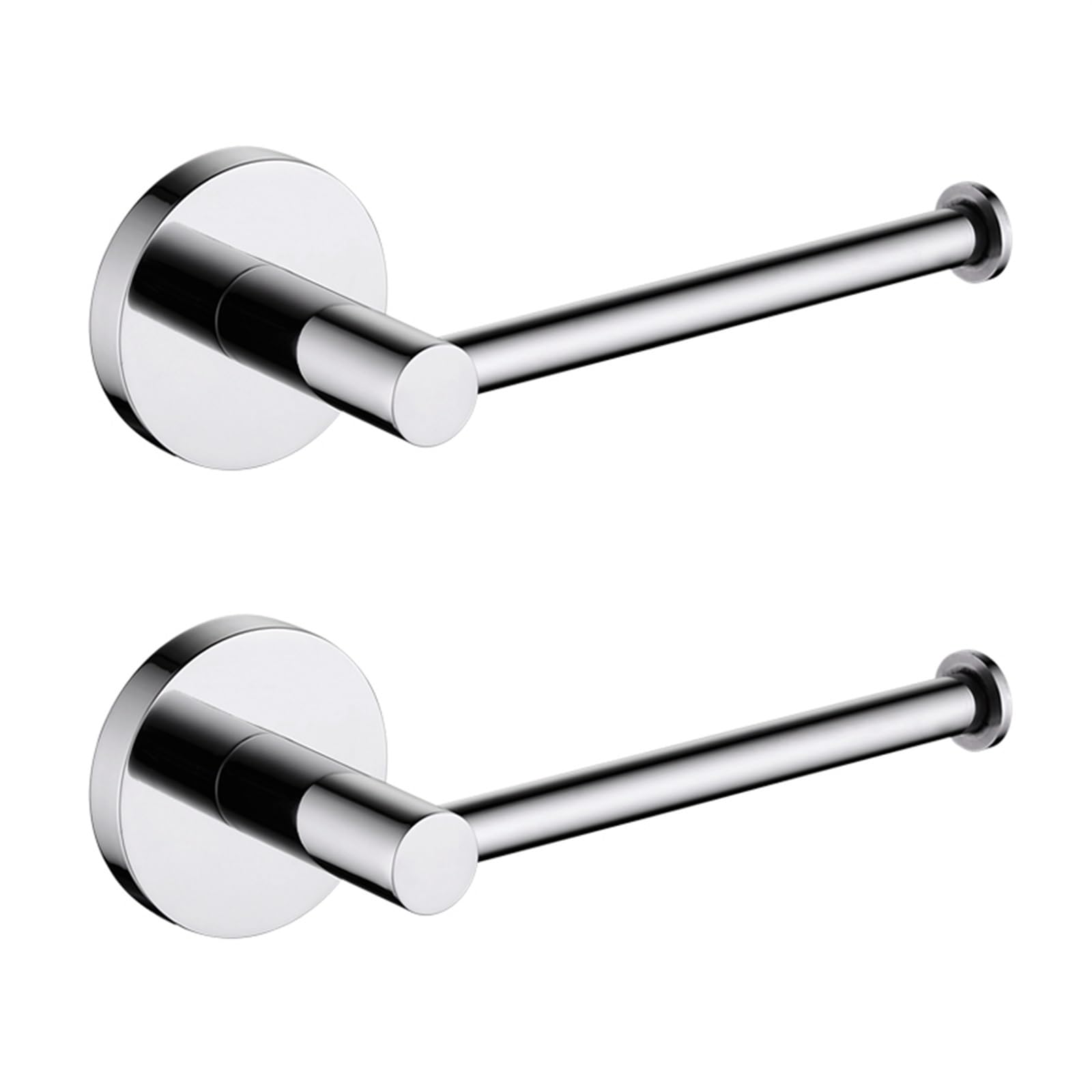 Stały uchwyt na papier toaletowy, Matte Black Stainless Steel Wall Mounted Toilet Paper Holder(2 Pcs)