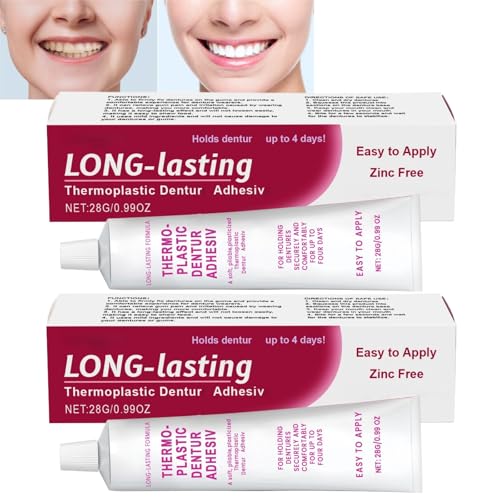 28g*2Thermo/plastic Denture Adhesive,Denture Repair Kit,Tooth Repair Kit,Secure Den-ture Adhesive,Den/tal Glue for Teeth,Den/tal Re/pair Ki/t,Tooth Glue,Dentu/re Gl/ue,Den/ture Silicone Reline K/it