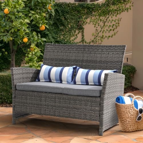 Sunsitt Outdoor Wicker Loveseat With Cushions thumb #6
