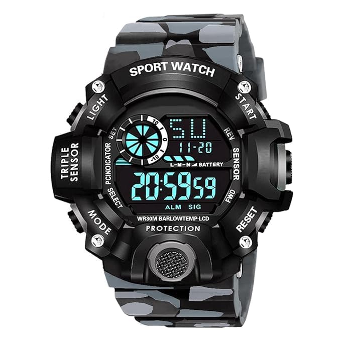SG UNIQUE STYLE A Digital Watch Multi-Functional Automatic 5 Color Army Strap Waterproof Digital Sports Watch for Mens Kids Watch for Boys Watch for Men Pack of 1 (Multicolour) (B0D1RKTRS3) Amazon Price History, Amazon Price Tracker