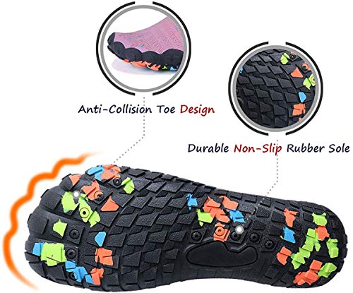 Image of MAYZERO Water Shoes Men Women Swim Surf Shoes Beach Pool Shoes Wide Toe Hiking Aqua Shoes Winter House Slippers