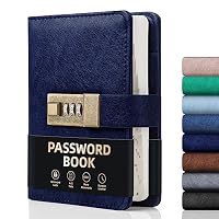 WEMATE – WEMATE Passwortbuch mit Schloss, Passwortbuch mit alphabetis