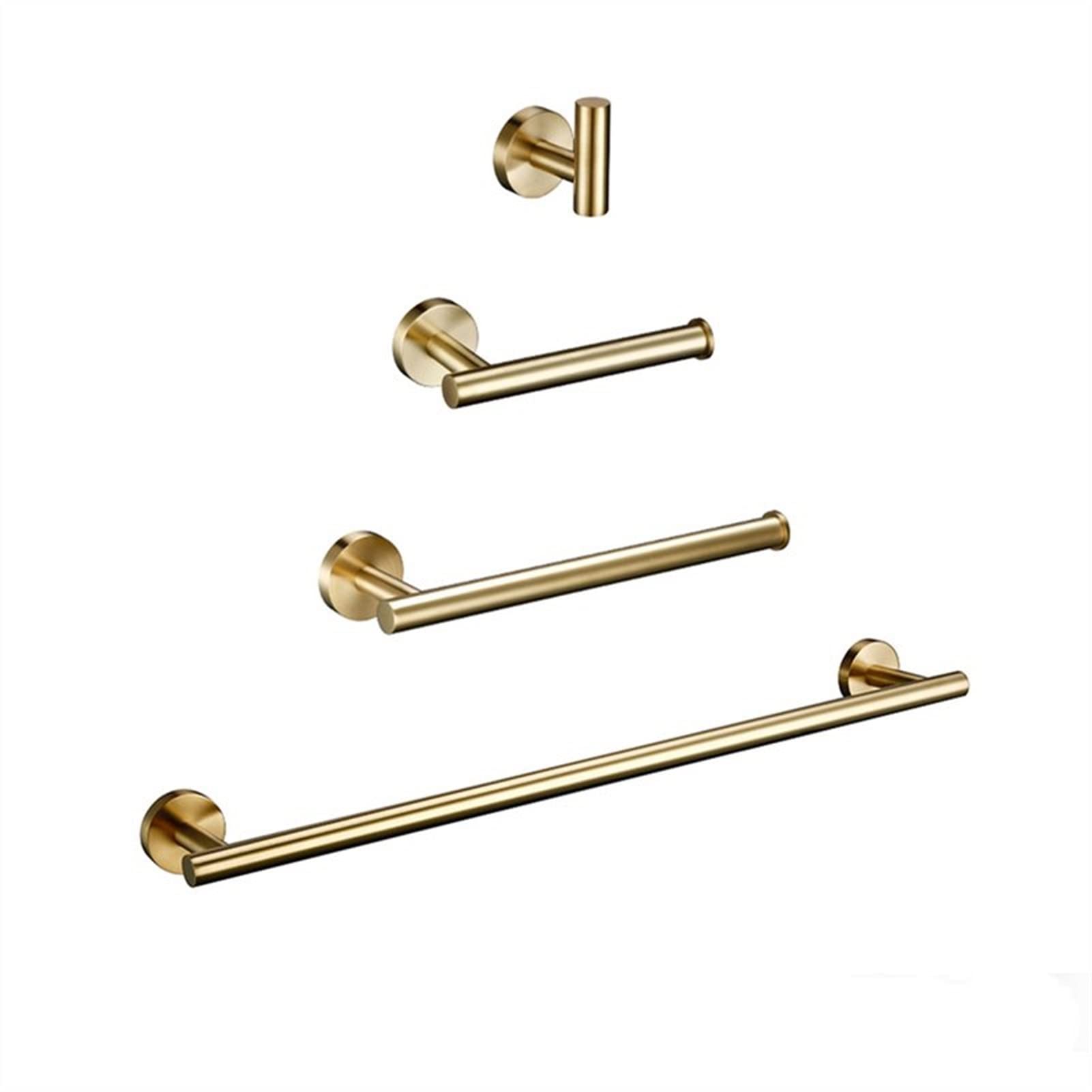 WDSOPK Housewares Golden Hook Towel Bar Rack Bar Hardware Rack Paper Towel Rack Bathroom Accessories Grab Rail（Bg-towel Bar）