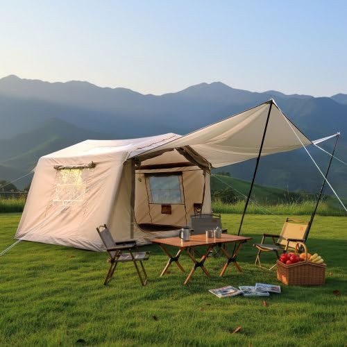Carpa Inflable para Camping con Toldo, para 4-6 Personas miniatura 2
